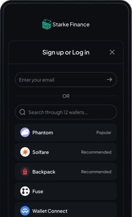 Starke application screen