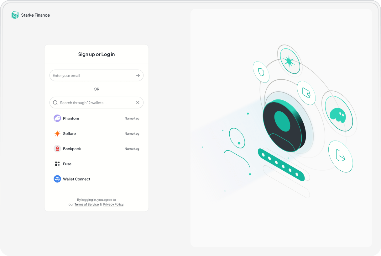 Starke application screen