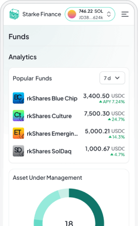 Starke application screen